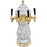 White Marble Ceramic 4 Tap Air Tower - Gold Accents