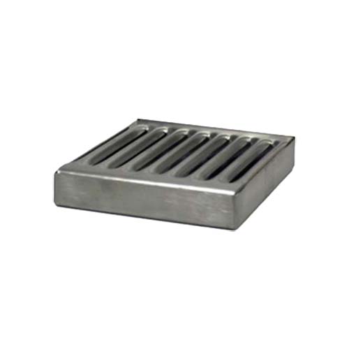 5" x 5" Brushed Stainless Steel Drip Tray - No Drain