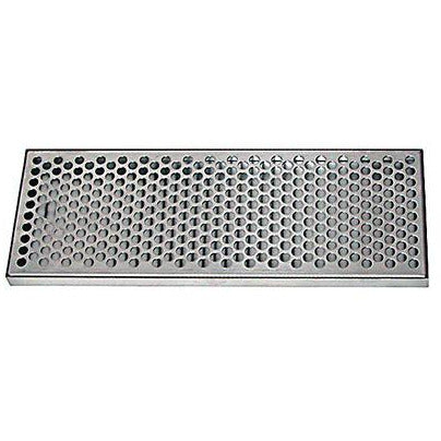 15" x 5-3/8" Brushed Stainless Steel Drip Tray - No Drain