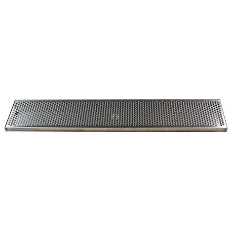 36" x 7" Brushed Stainless Steel Drip Tray with Drain