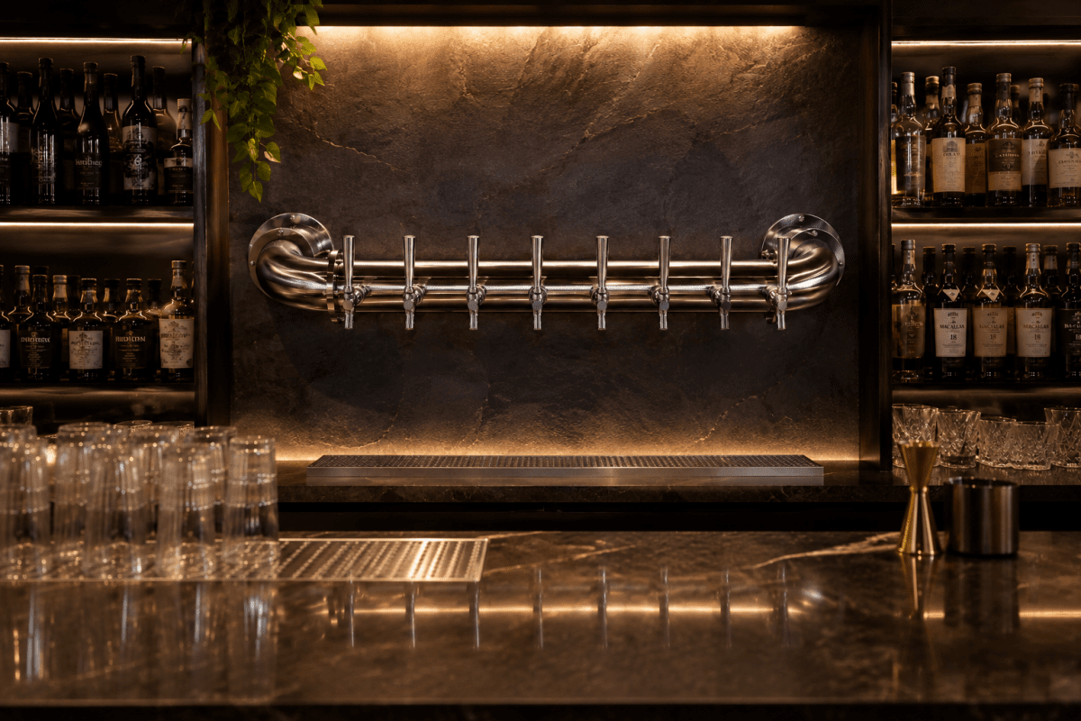 Wall Mount Pipe Towers - Beverage Time