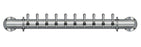 10 Tap Brushed 304SS 4" Dia. Wall Mount Pipe Tower - Glycol Cooled - Beverage Time