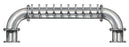 10 Tap Brushed 304SS 6" Dia. "U" Pipe Tower - Glycol Cooled