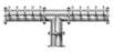 10 Tap Brushed 304SS 6" Dia. Pipe Tower - Glycol Cooled