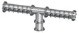 12 Tap Brushed 304SS 6" Dia. Pipe Tower - Glycol Cooled