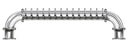 14 Tap Brushed 304SS 6" Dia. "U" Pipe Tower - Glycol Cooled