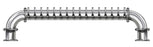 16 Tap Brushed 304SS 6" Dia. "U" Pipe Tower - Glycol Cooled - Beverage Time