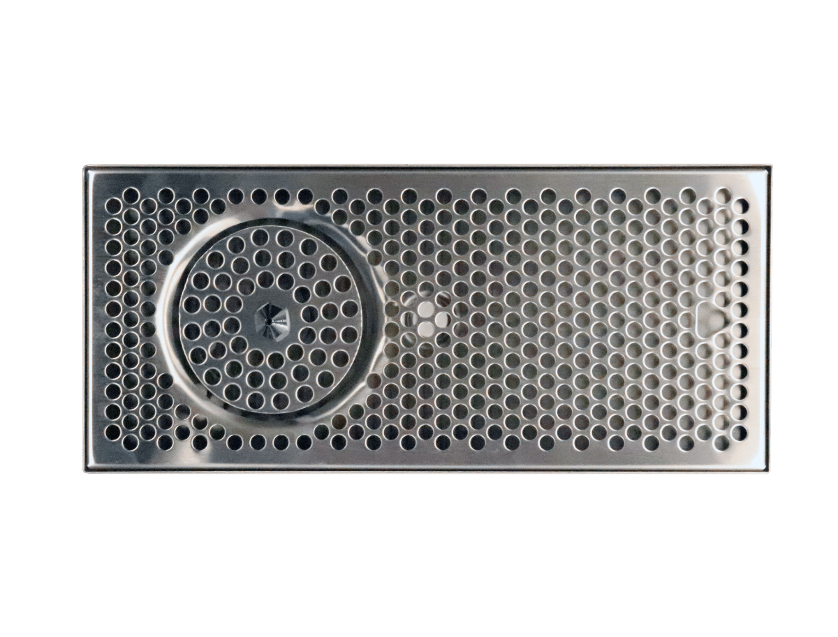 16" x 7" Brushed Stainless Steel Spray Drip Tray - Beverage Time