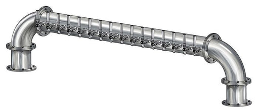16 Tap Brushed 304SS 6" Dia. "U" Pipe Tower - Glycol Cooled