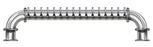 16 Tap Brushed 304SS 6" Dia. "U" Pipe Tower - Glycol Cooled