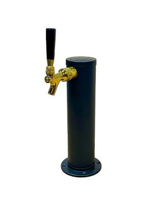Matte Black 1 Tap Beer Tower - 3" Column