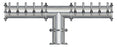 20 Tap Brushed 304SS 6" Dia. Double Service Pipe Tower - Glycol Cooled - Beverage Time