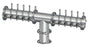 20 Tap Brushed 304SS 6" Dia. Double Service Pipe Tower - Glycol Cooled - Beverage Time