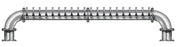 20 Tap Brushed 304SS 6" Dia. "U" Pipe Tower - Glycol Cooled - Beverage Time
