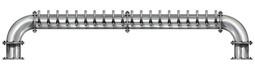 20 Tap Brushed 304SS 6" Dia. "U" Pipe Tower - Glycol Cooled - Beverage Time