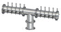 20 Tap Brushed 304SS 6" Dia. Double Service Pipe Tower - Glycol Cooled