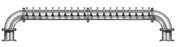 20 Tap Brushed 304SS 6" Dia. "U" Pipe Tower - Glycol Cooled