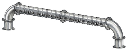20 Tap Brushed 304SS 6" Dia. "U" Pipe Tower - Glycol Cooled