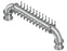 24 Tap Brushed 304SS 6" Dia. Double Service "U" Pipe Tower - Glycol Cooled
