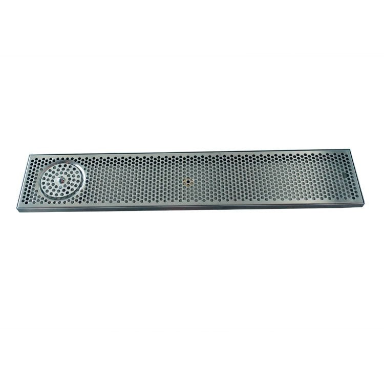 39" x 7" Brushed Stainless Steel Spray Drip Tray - Beverage Time