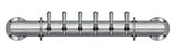 6 Tap Brushed 304SS 4" Dia. Wall Mount Pipe Tower - Glycol Cooled - Beverage Time