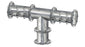6 Tap Brushed 304SS 6" Dia. Pipe Tower - Glycol Cooled - Beverage Time
