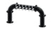 6 Tap Matte Black Powder Coated 4" Dia. Pipe Tower - Air Cooled - Beverage Time