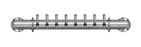 8 Tap Brushed 304SS 4" Dia. Wall Mount Pipe Tower - Glycol Cooled - Beverage Time