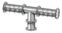 8 Tap Brushed 304SS 6" Dia. Pipe Tower - Glycol Cooled - Beverage Time