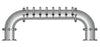 8 Tap Brushed 304SS 6" Dia. "U" Pipe Tower - Glycol Cooled - Beverage Time