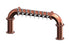 8 Tap Candy Copper Powder Coated 4" Dia. Pipe Tower - Glycol Cooled - Beverage Time