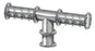 8 Tap Brushed 304SS 6" Dia. Pipe Tower - Glycol Cooled