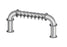 8 Tap Brushed 304SS 4" Dia. Pipe Tower - Air Cooled
