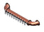 10 Tap Candy Copper Powder Coated 4" Dia. Wall Mount Pipe Tower - Air Cooled