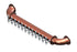 12 Tap Candy Copper Powder Coated 4" Dia. Wall Mount Pipe Tower - Air Cooled