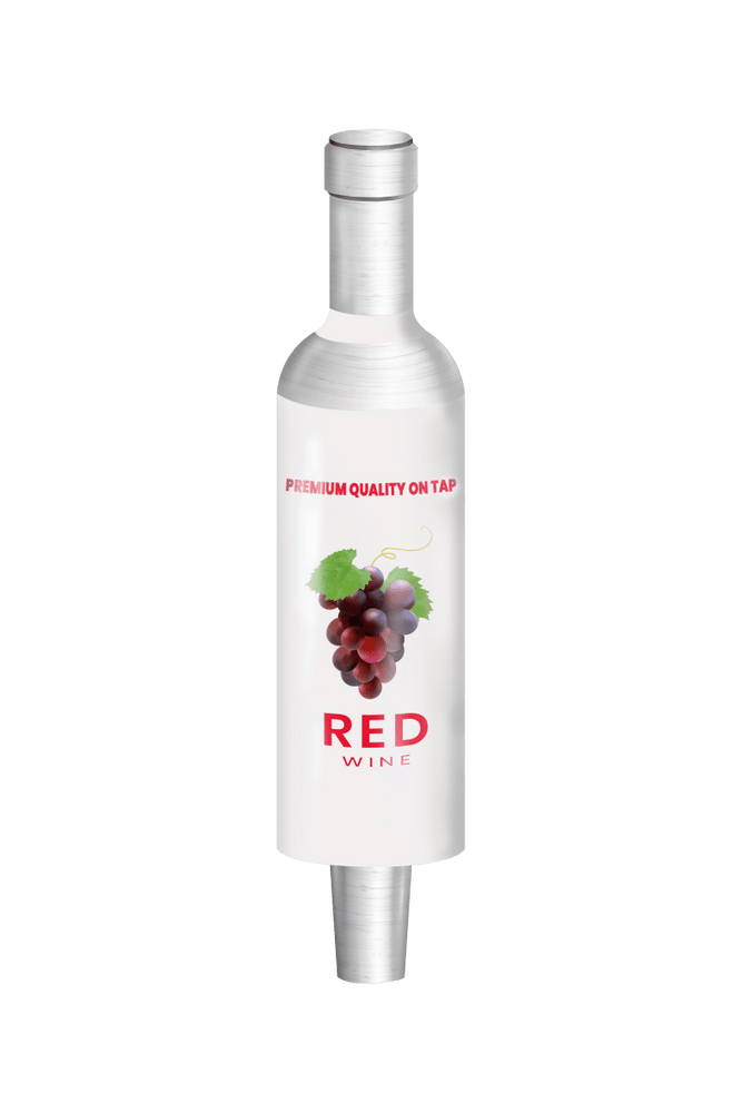 Branded Red Wine Bottle Tap Handles - Beverage Time