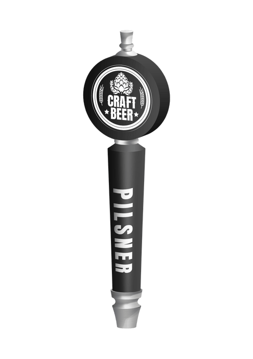 Branded Round Conical Tap Beer Handles - Beverage Time