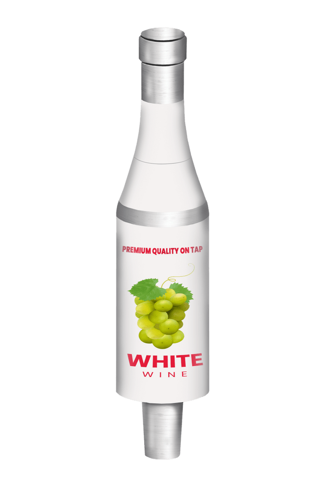 Branded White Wine Bottle Tap Handles - Beverage Time