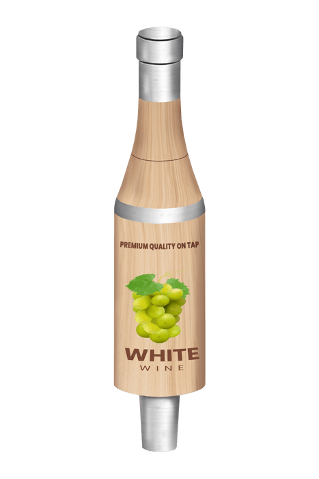 Branded White Wine Bottle Tap Handles - Beverage Time