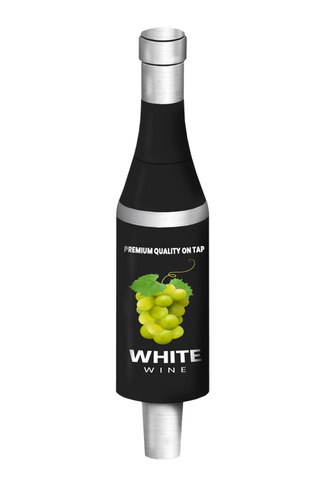 Branded White Wine Bottle Tap Handles - Beverage Time
