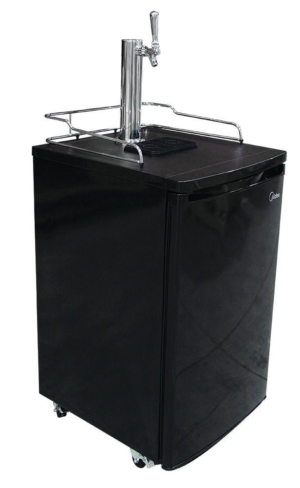 1 Tap Black Kegerator with Tapping Kit - No Tank - Beverage Time