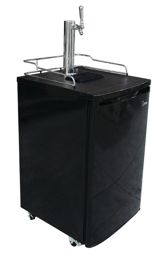 1 Tap Black Kegerator with Tapping Kit & Tank - Beverage Time