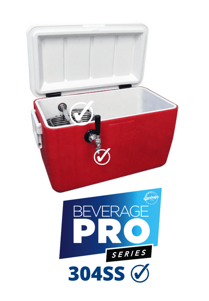 1 Tap Jockey Box - 85' SS Coil with All SS Contact - Beverage Time