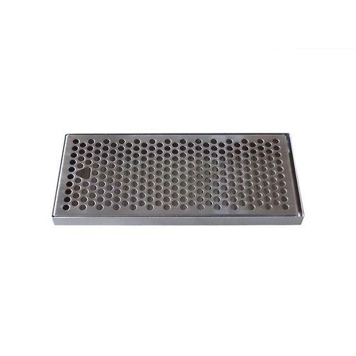 12" x 5-3/8" Brushed Stainless Steel Drip - No Drain - Beverage Time