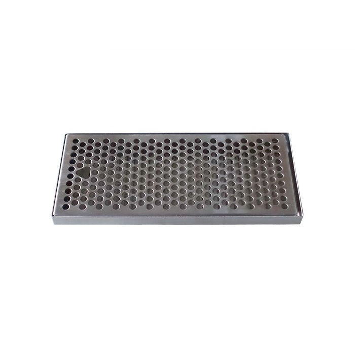 12" x 5-3/8" Brushed Stainless Steel Drip - No Drain - Beverage Time