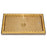 12" x 7" Drip Tray with PVD Brass Insert & Brushed SS Tray Base & Drain - Beverage Time