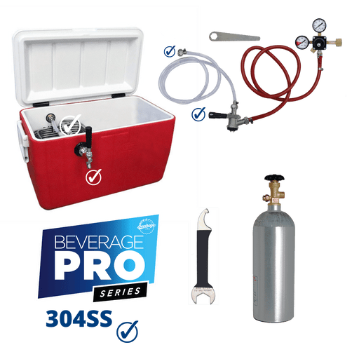 1 Tap Premium Jockey Box with Tapping Kit & Co2 Tank - 50' Coil