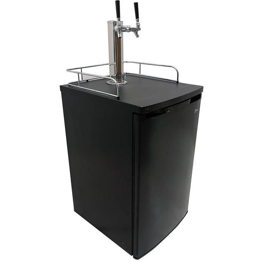 2 Tap Black Kegerator-Less Tapping Kit - Beverage Time