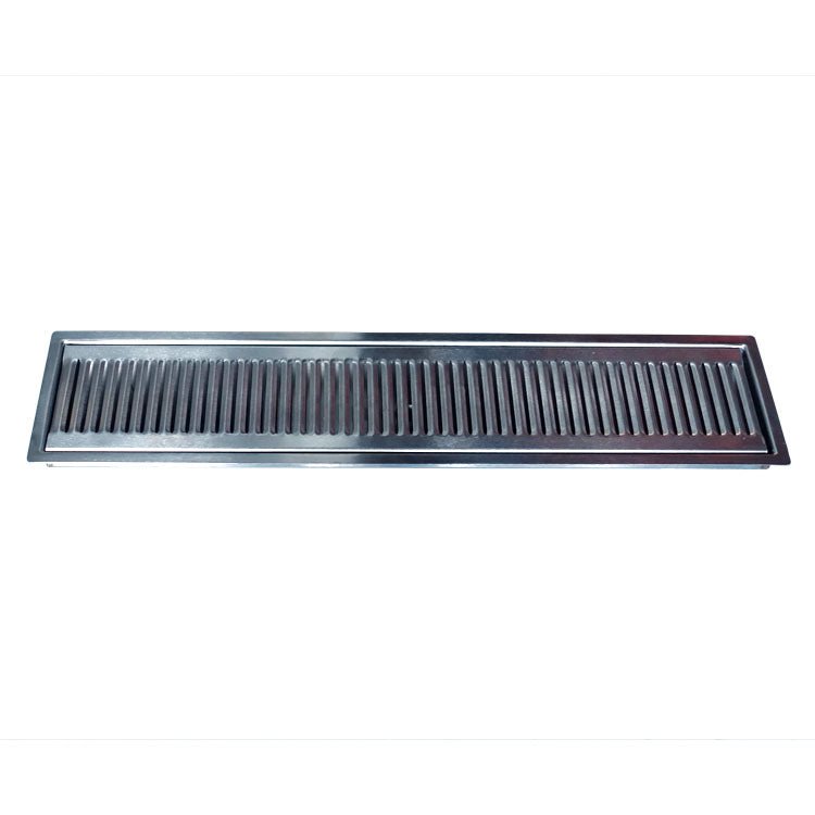 24" x 5" Brushed Stainless Steel Flush Mount Drip Tray - Beverage Time