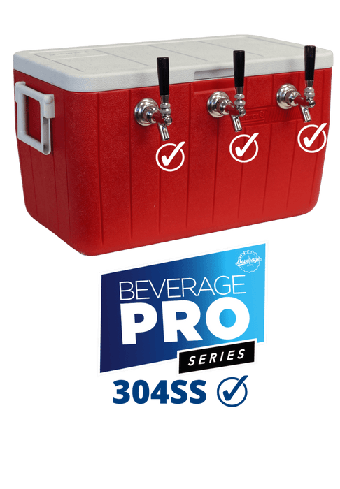 3 Tap Jockey Box - 50' SS Coil with All SS Contact - Beverage Time